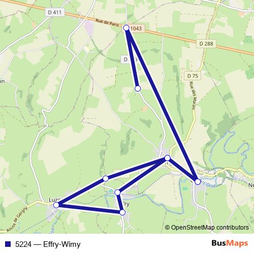 5224 bus Line Map