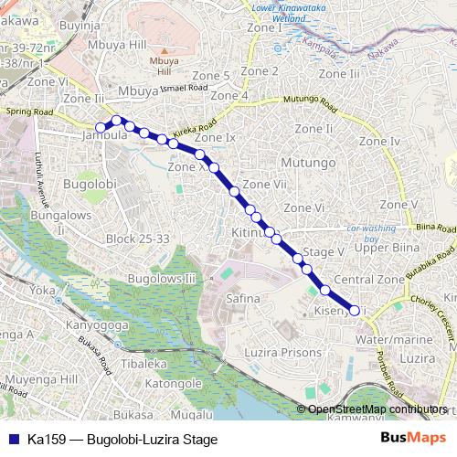 Ka159 bus Line Map