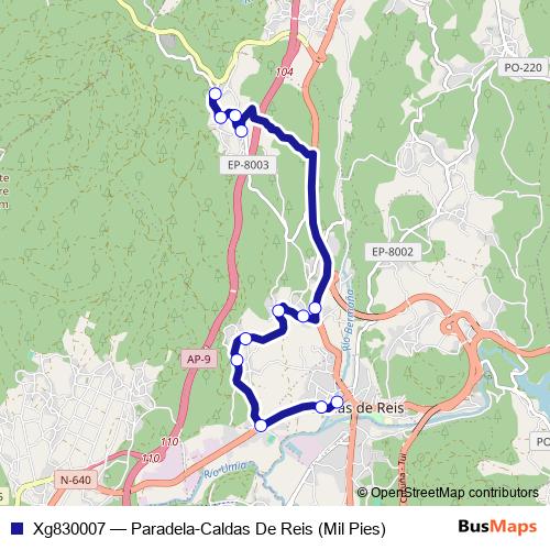 Xg830007 bus Line Map