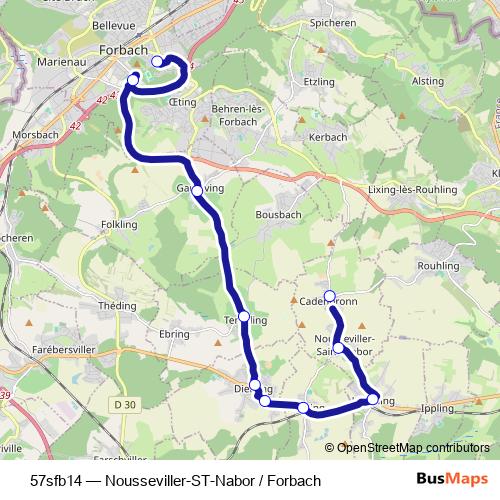 57sfb14 bus Line Map