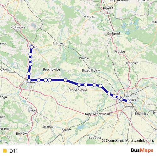 D11 rail Line Map
