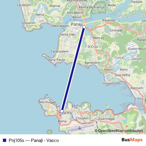 Pnj105s bus Line Map