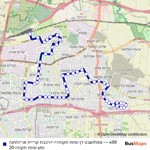 88א bus Line Map