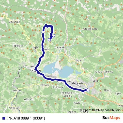 PR A18 0689 1 (63391) bus Line Map