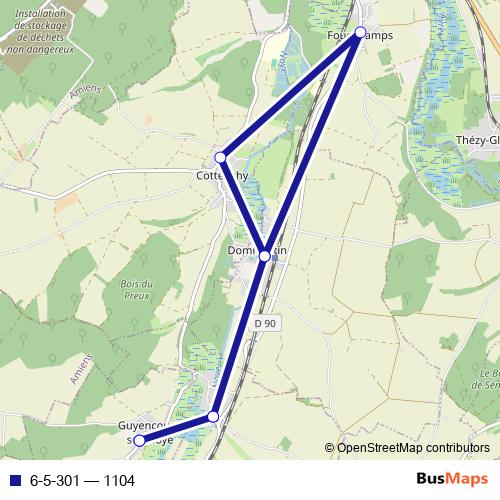 6-5-301 bus Line Map