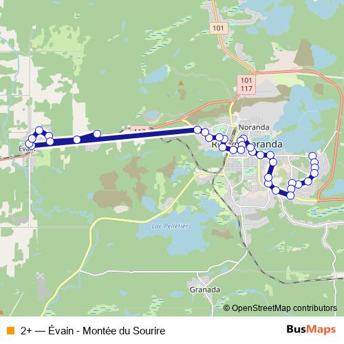 2+ bus Line Map