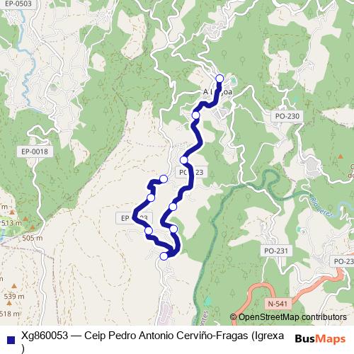 Xg860053 bus Line Map