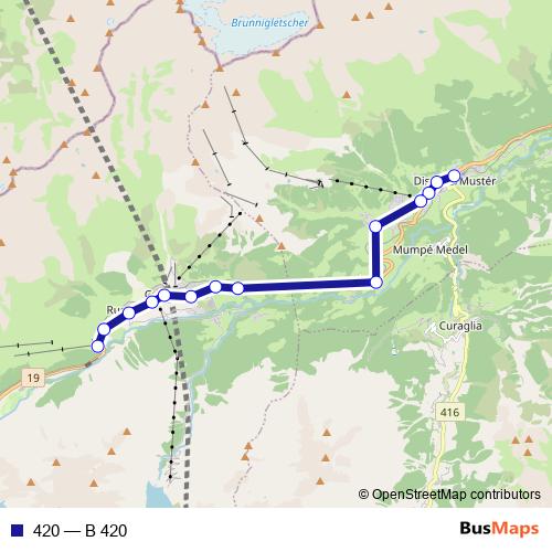 420 bus Line Map