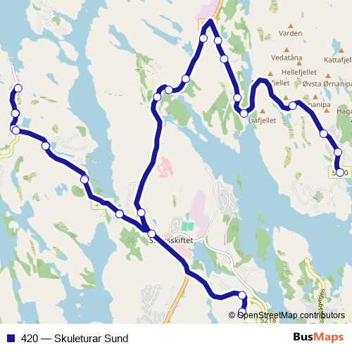 420 bus Line Map