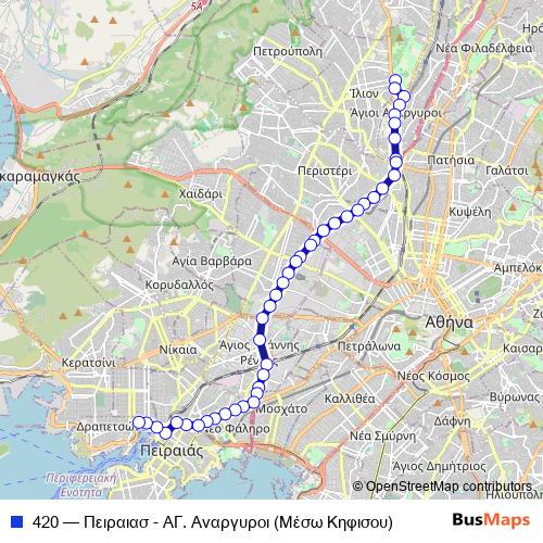 420 bus Line Map