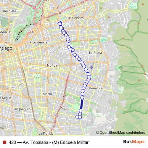 420 bus Line Map