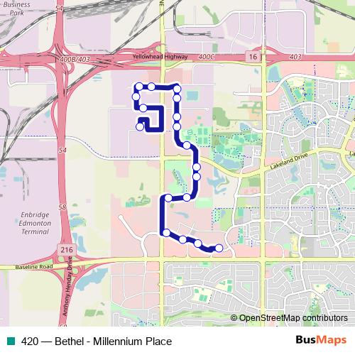 420 bus Line Map