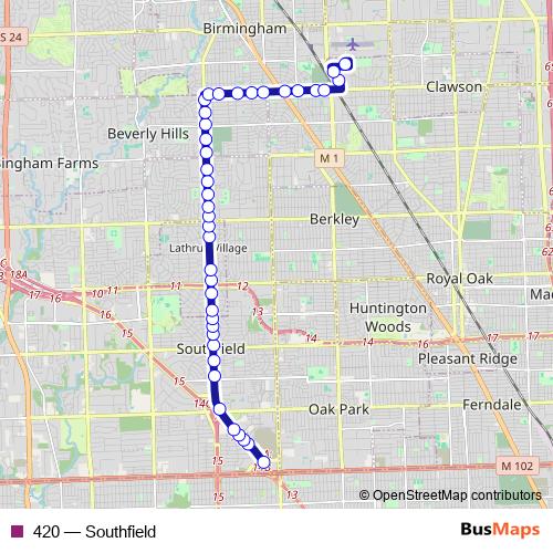 420 bus Line Map