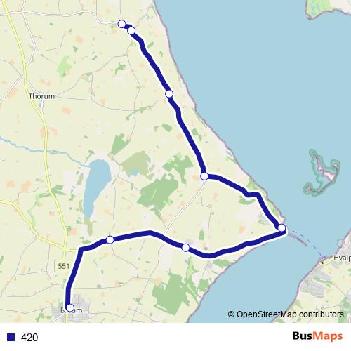 420 bus Line Map