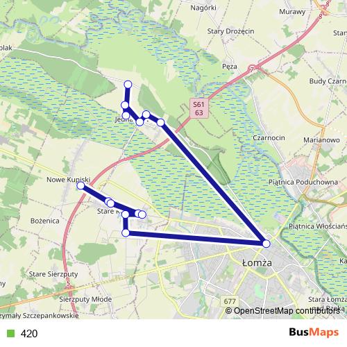 420 bus Line Map