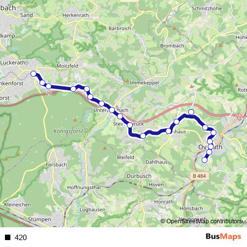 420 bus Line Map