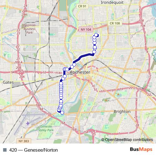 420 bus Line Map