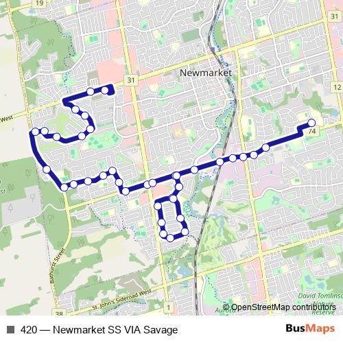 420 bus Line Map