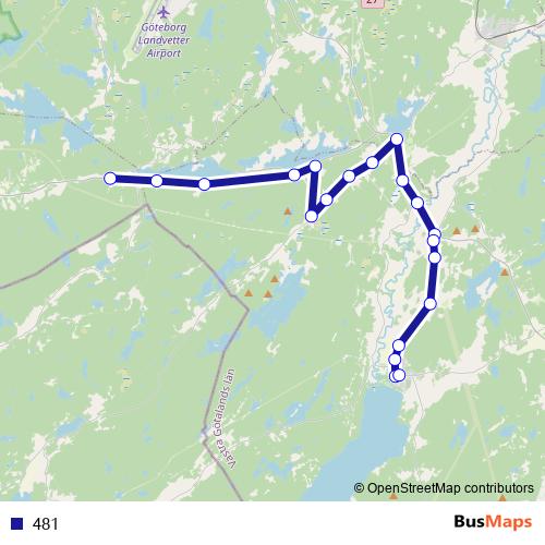 481 bus Line Map
