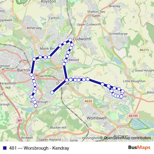 481 bus Line Map