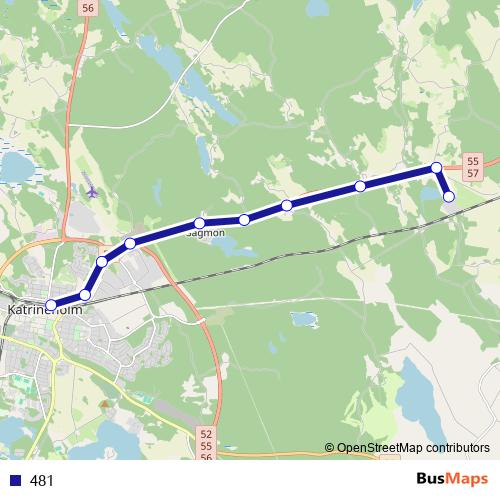 481 bus Line Map