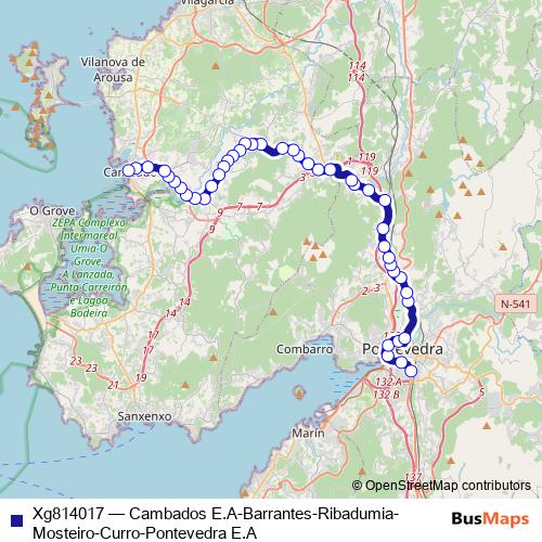 Xg814017 bus Line Map