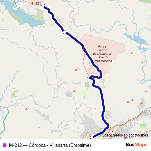 M-212 bus Line Map