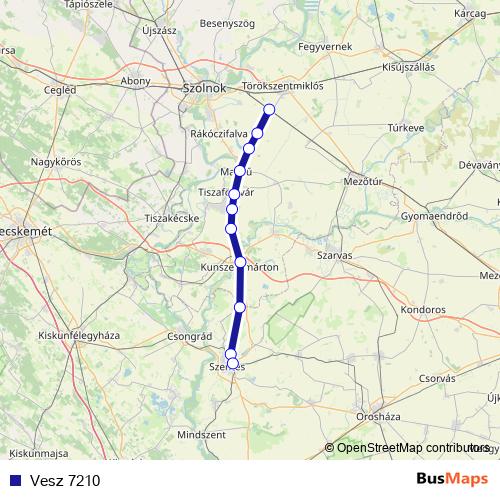 Vesz 7210 rail Line Map