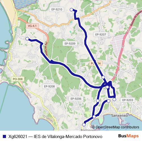 Xg626021 bus Line Map