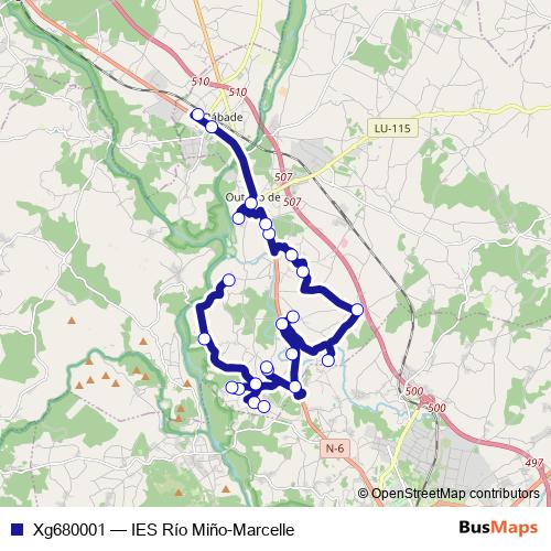 Xg680001 bus Line Map