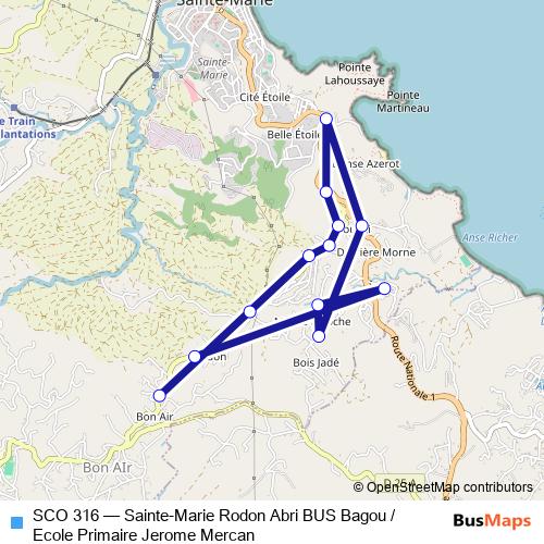 SCO 316 bus Line Map