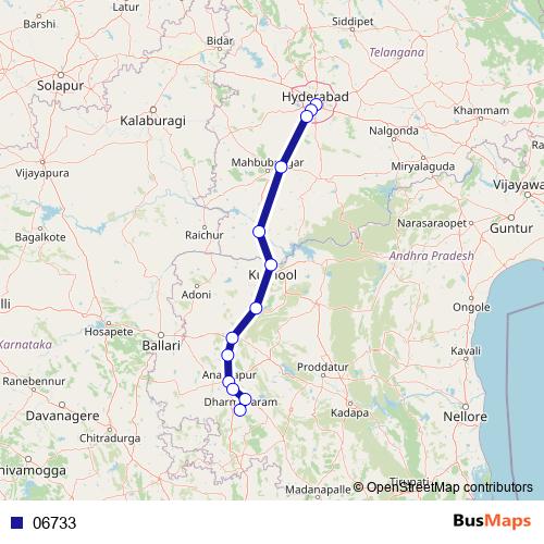 06733 bus Line Map