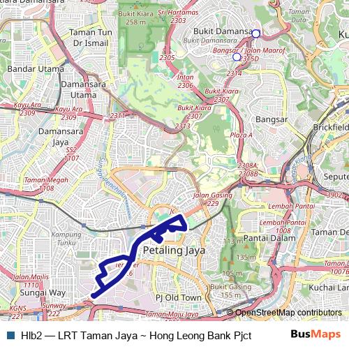 Hlb2 bus Line Map