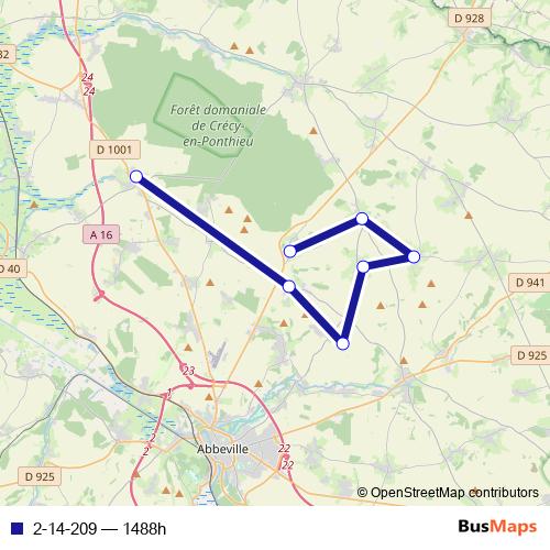 2-14-209 bus Line Map