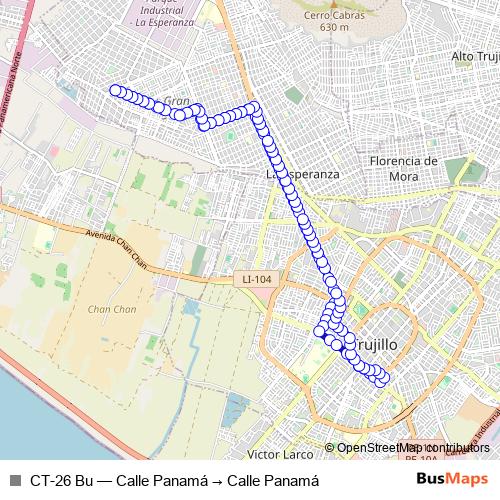CT-26 Bu bus Line Map