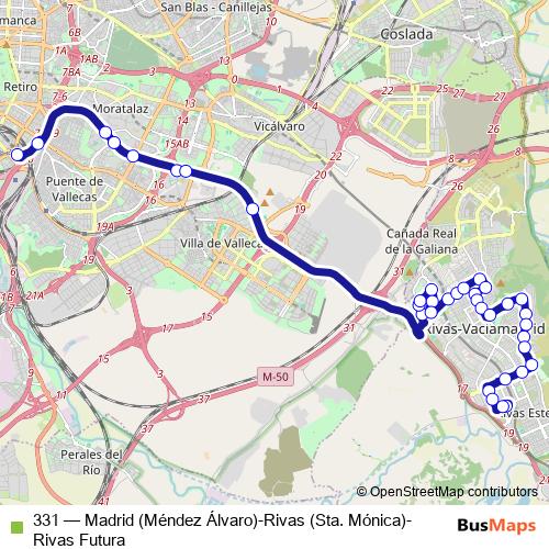 331 bus Line Map