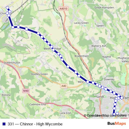 331 bus Line Map