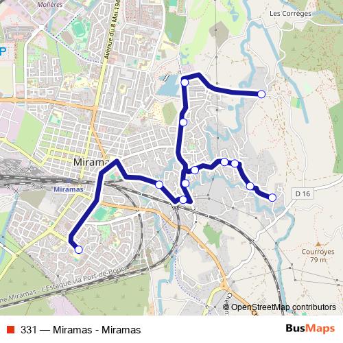 331 bus Line Map