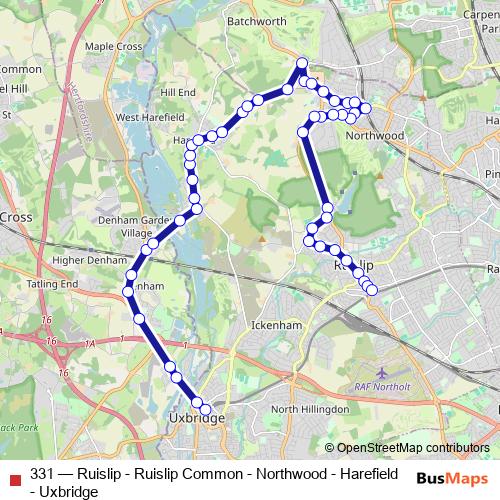 331 bus Line Map