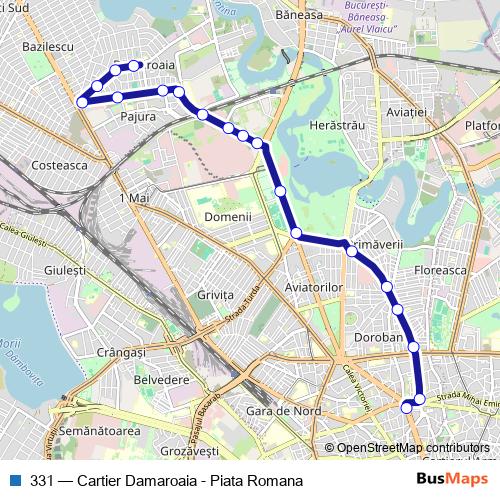 331 bus Line Map