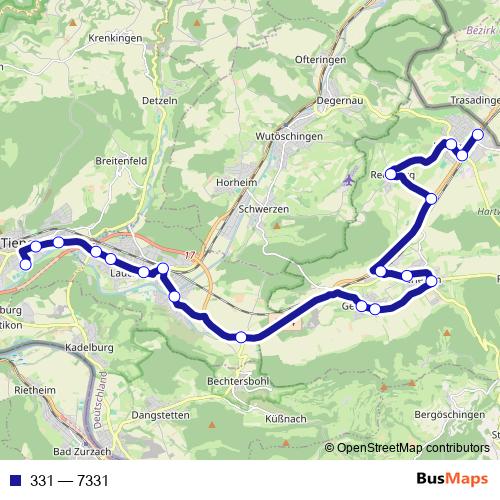 331 bus Line Map