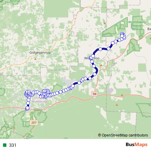 331 bus Line Map