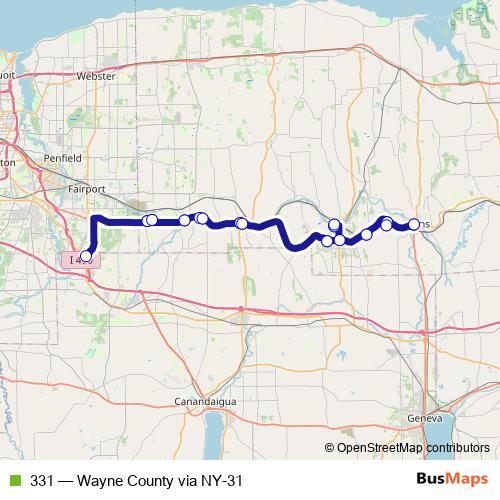 331 bus Line Map