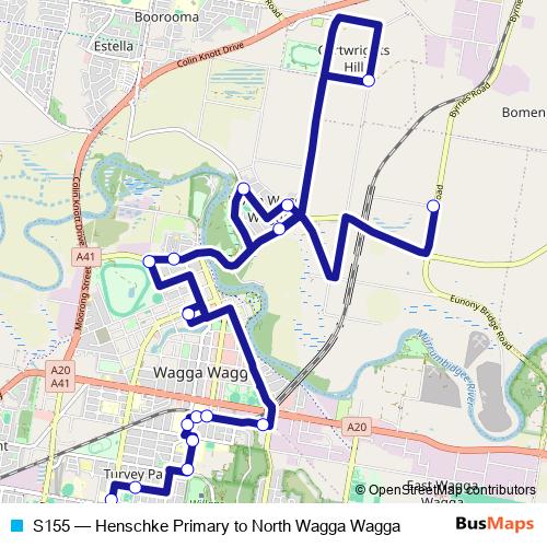S155 bus Line Map