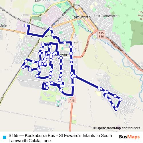 S155 bus Line Map
