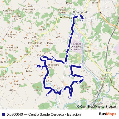 Xg800040 bus Line Map