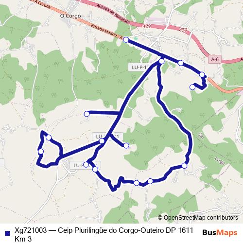 Xg721003 bus Line Map