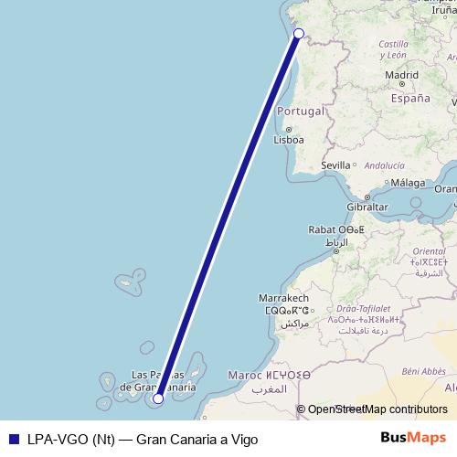 LPA-VGO (Nt) air Line Map
