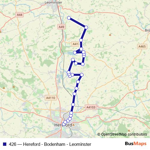 426 bus Line Map