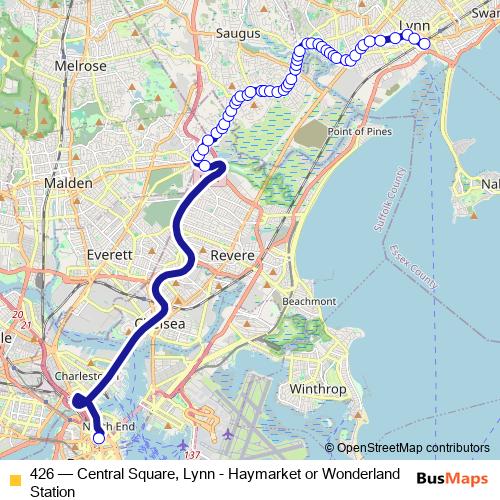 426 bus Line Map